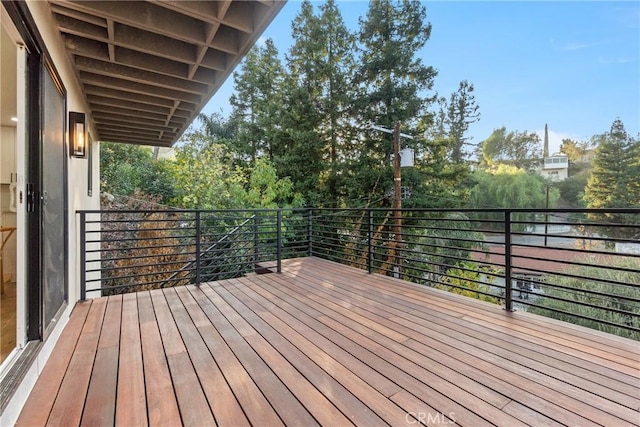 view of wooden terrace