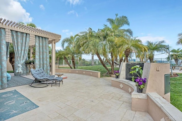 10495 Abalone Lndg, San Diego, CA 92130 - view of patio / terrace with a pergola and fence