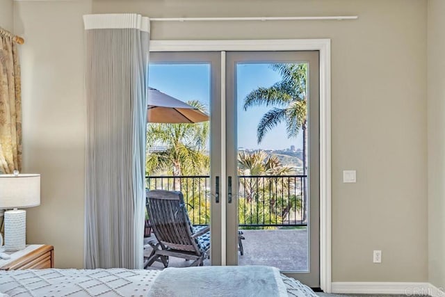 10495 Abalone Lndg, San Diego, CA 92130 - bedroom featuring access to outside and french doors