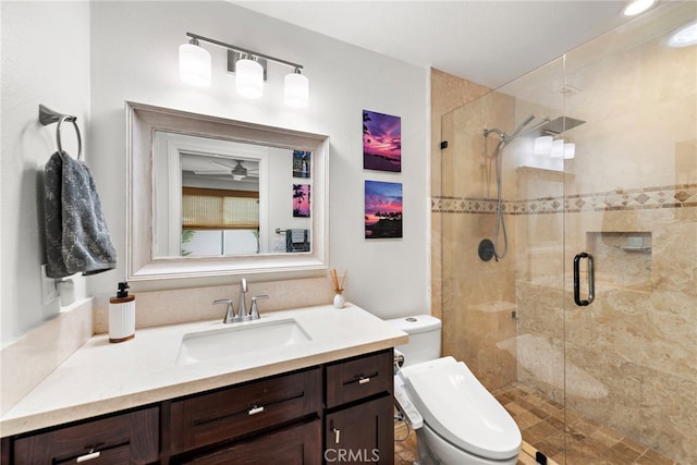 22665 Ancona, Laguna Hills, CA 92653 - bathroom with a shower stall, toilet, and vanity