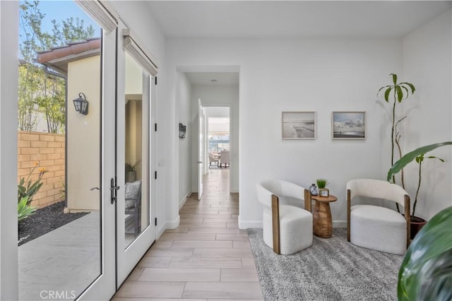 116 Via Bilbao, San Clemente, CA 92672 - corridor featuring french doors and baseboards