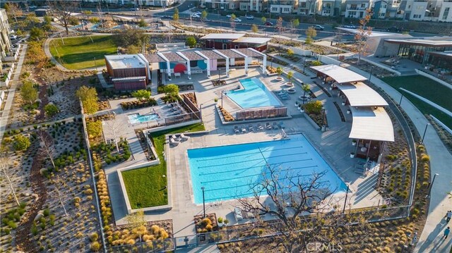 27078 Painted Sky Way, Valencia, CA 91381 - aerial view of a pool