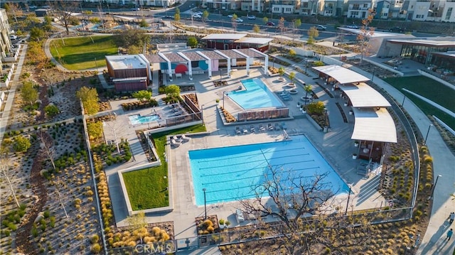 27078 Painted Sky Way, Valencia, CA 91381 - aerial view of a pool area