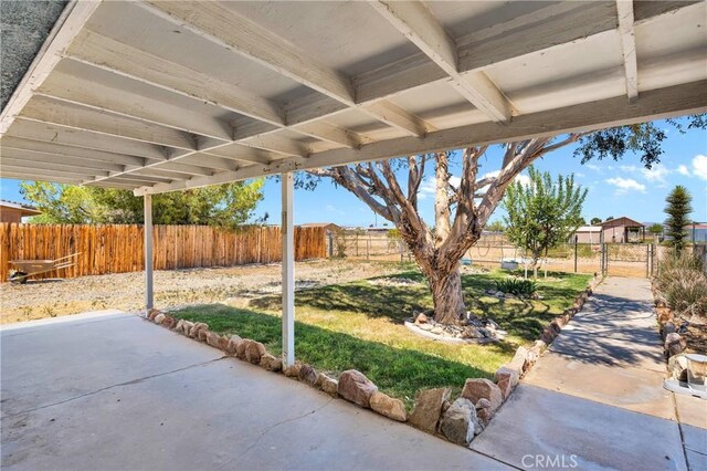 view of patio / terrace with a fenced backyard
