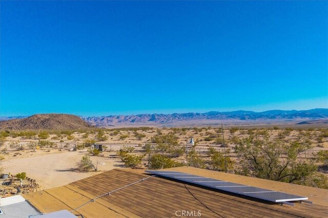 mountain view with view of desert