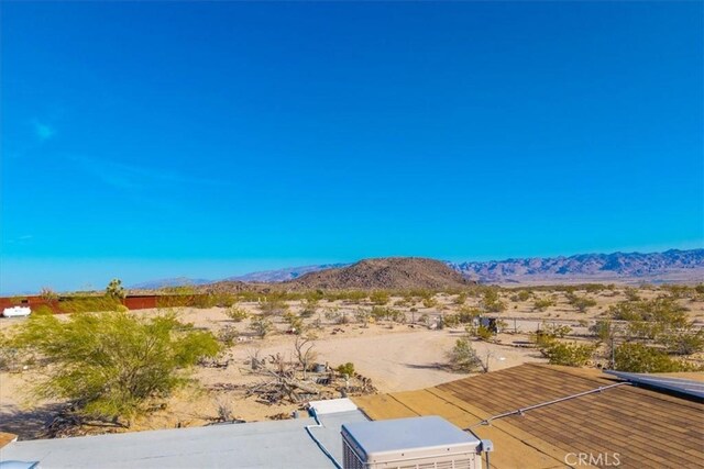 mountain view with view of desert