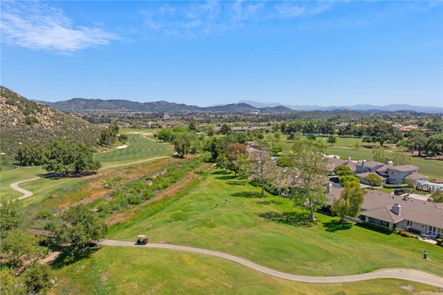 38101 Stone Meadow Dr, Murrieta, CA 92562 - birds eye view of property with a residential view, golf course view, and a mountain view