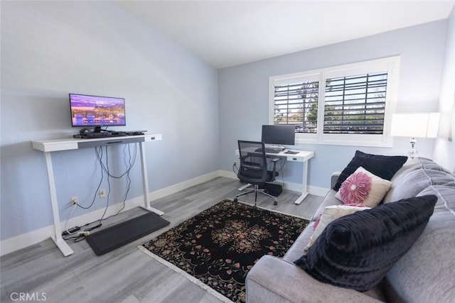 2196 Evergreen Dr, Tustin, CA 92782 - office space with wood finished floors and baseboards