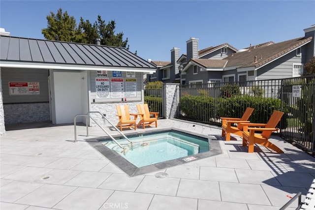 2196 Evergreen Dr, Tustin, CA 92782 - view of pool featuring a hot tub