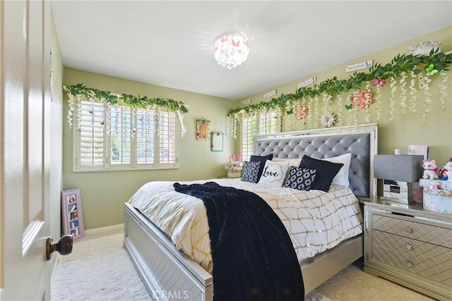 bedroom featuring carpet flooring