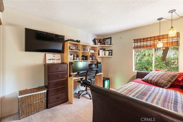 19852 Pandy Ct, Canyon Country, CA 91351 - bedroom featuring light carpet and a textured ceiling