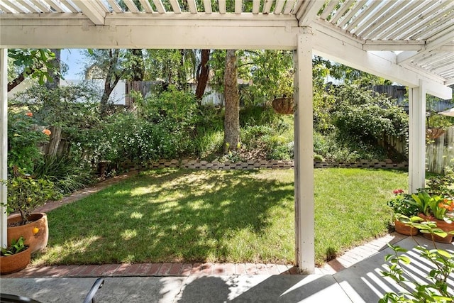 19852 Pandy Ct, Canyon Country, CA 91351 - view of yard featuring a pergola and a fenced backyard
