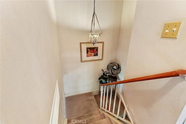 19852 Pandy Ct, Canyon Country, CA 91351 - staircase featuring carpet floors