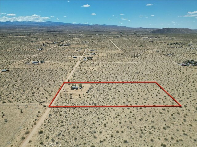 59460 Applegate Way, Landers, CA 92285 - aerial view with a rural view, a mountain view, and a desert view