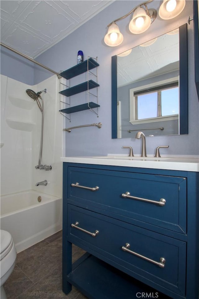 59460 Applegate Way, Landers, CA 92285 - full bath with vanity, toilet, and tub / shower combination