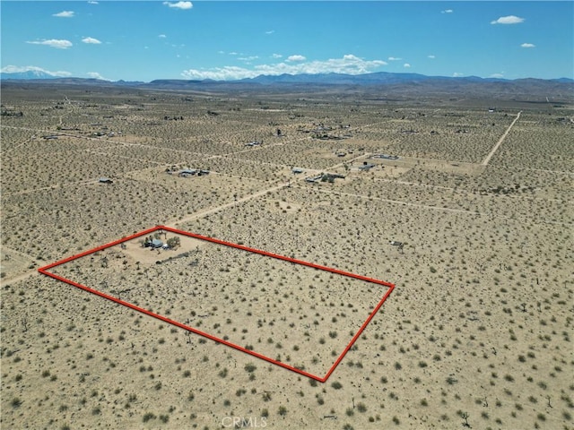 59460 Applegate Way, Landers, CA 92285 - birds eye view of property with a rural view, a mountain view, and a desert view