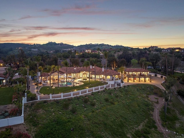 5955 Lake Vista Dr, Bonsall, CA 92003 - aerial view featuring a mountain view