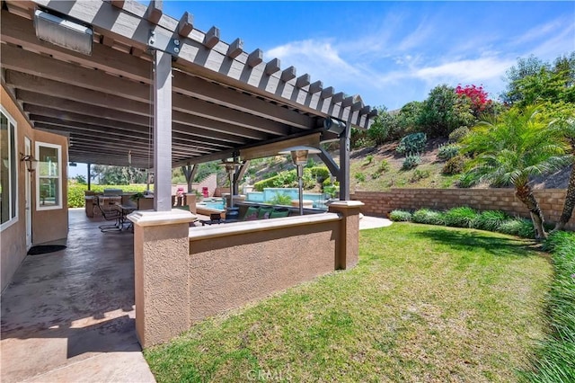 1560 Vandagriff Way, Corona, CA 92883 - view of grassy yard featuring a pergola and a patio