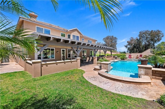 1560 Vandagriff Way, Corona, CA 92883 - view of swimming pool featuring a patio and a yard