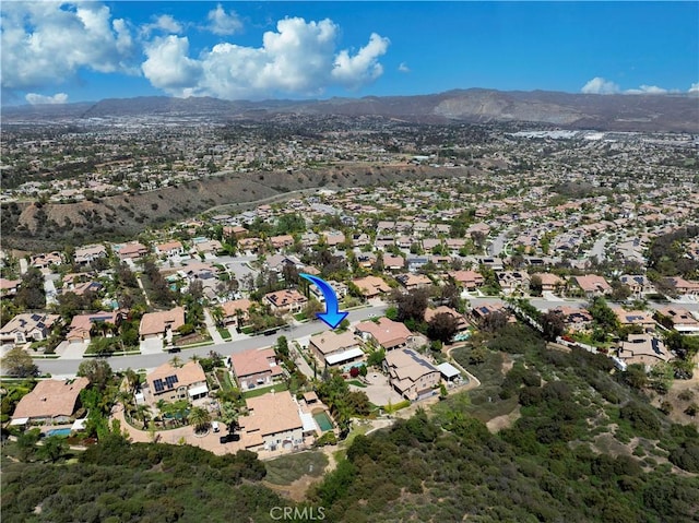 1560 Vandagriff Way, Corona, CA 92883 - aerial view of property and surrounding area with mountains and nearby suburban area