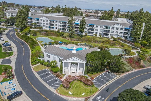 102 Scholz Unit 28, Newport Beach, CA 92663 - bird's eye view of a pool area and apartment complex / building