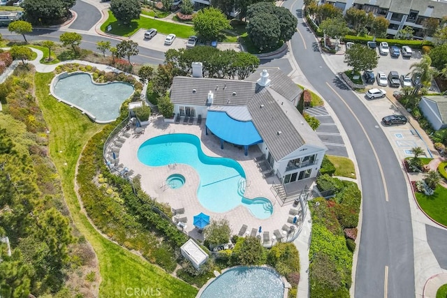 102 Scholz Unit 28, Newport Beach, CA 92663 - drone / aerial view of a pool area