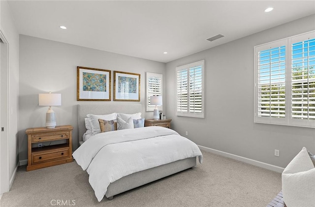 113 Soaring Eagle, Irvine, CA 92618 - bedroom featuring light carpet, baseboards, and recessed lighting