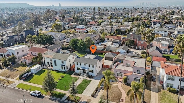 bird's eye view with a residential view