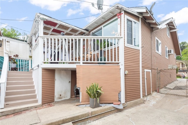 exterior space with stairs