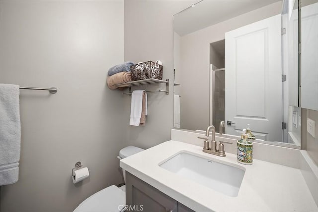 1866 Homestead Pl, San Luis Obispo, CA 93405 - full bath with toilet, vanity, and a shower stall