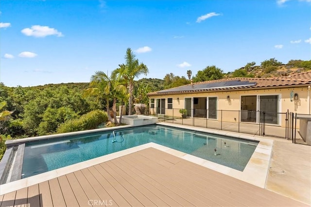 2836 Mesa Grove Rd, Fallbrook, CA 92028 - view of swimming pool featuring a patio area and a pool with connected hot tub
