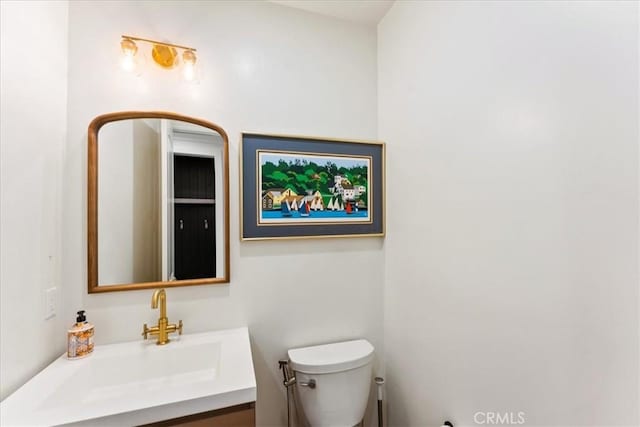 2836 Mesa Grove Rd, Fallbrook, CA 92028 - half bathroom featuring toilet and vanity