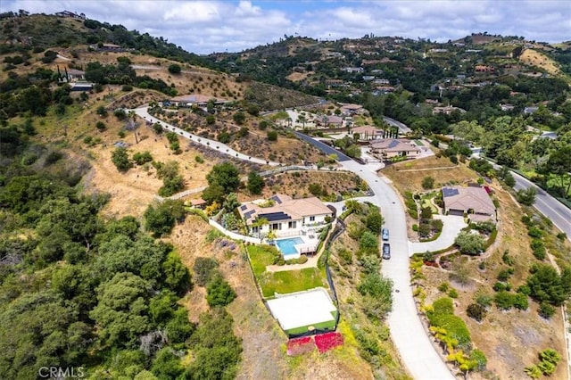 2836 Mesa Grove Rd, Fallbrook, CA 92028 - aerial view of property and surrounding area with a mountain backdrop