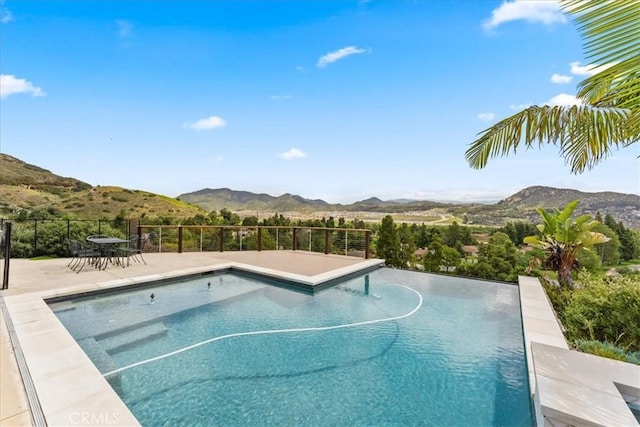 2836 Mesa Grove Rd, Fallbrook, CA 92028 - view of swimming pool with a mountain view and fence