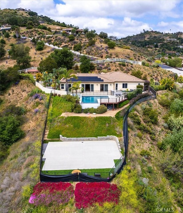 2836 Mesa Grove Rd, Fallbrook, CA 92028 - view from above of property featuring a pool area