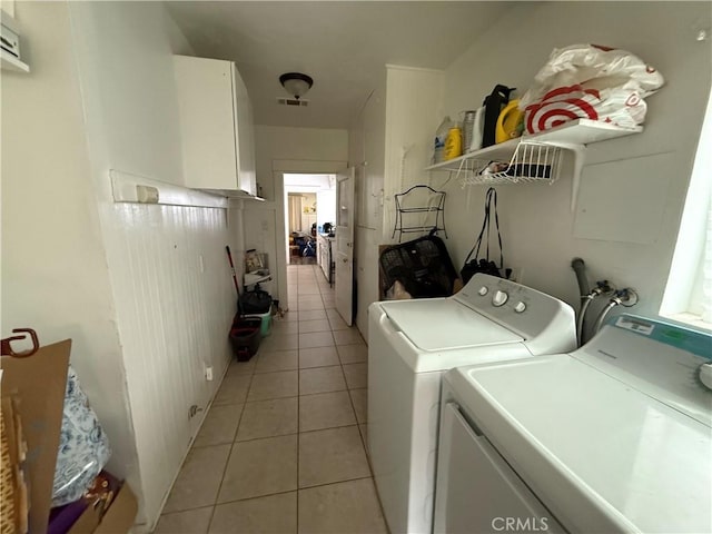 5442 6th Ave, Los Angeles, CA 90043 - washroom featuring washing machine and clothes dryer and light tile patterned flooring