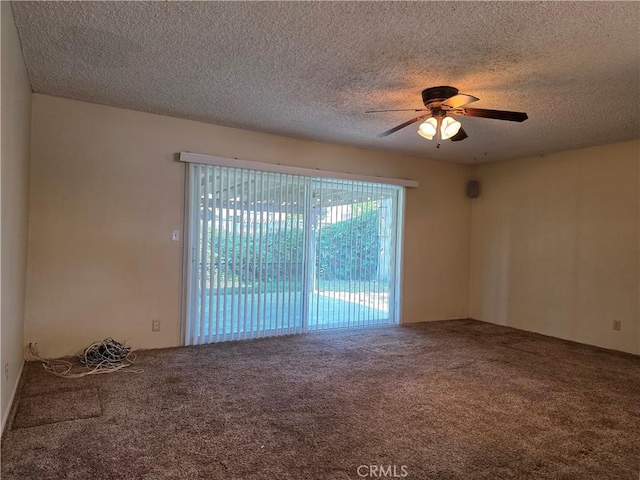 1370 S Oriole St, Anaheim, CA 92804 - carpeted empty room with ceiling fan and a textured ceiling