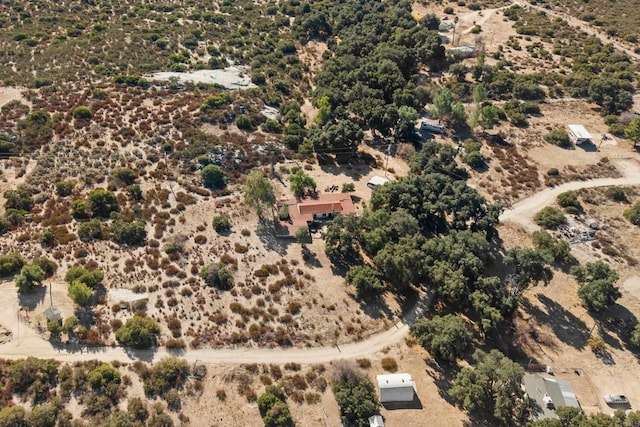 bird's eye view featuring a rural view and a desert view