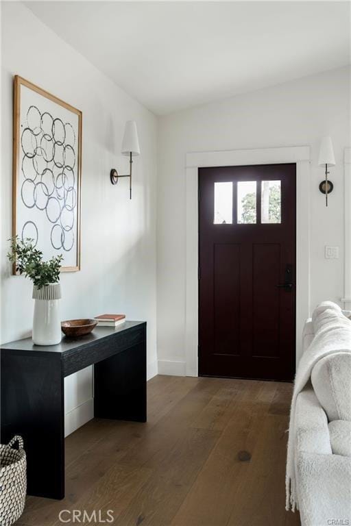 3702 Seneca Ave, Los Angeles, CA 90039 - foyer featuring baseboards and wood finished floors