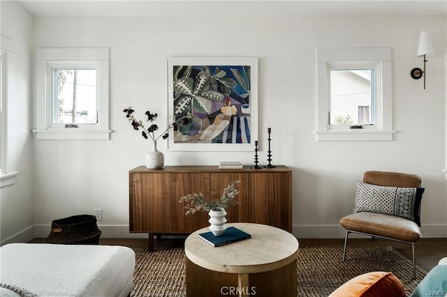 3702 Seneca Ave, Los Angeles, CA 90039 - living area featuring wood finished floors and baseboards
