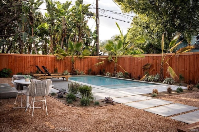 3702 Seneca Ave, Los Angeles, CA 90039 - view of swimming pool with a fenced backyard, a patio, and a fenced in pool