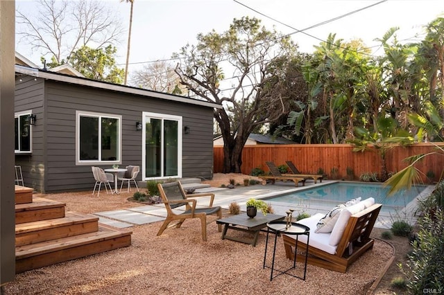 3702 Seneca Ave, Los Angeles, CA 90039 - view of swimming pool with a fenced backyard, a patio area, and a fenced in pool
