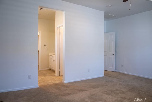 1334 Pinehurst Dr, Calimesa, CA 92320 - carpeted empty room with ceiling fan, baseboards, and a smoke detector