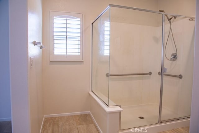 1334 Pinehurst Dr, Calimesa, CA 92320 - bathroom featuring a stall shower and baseboards