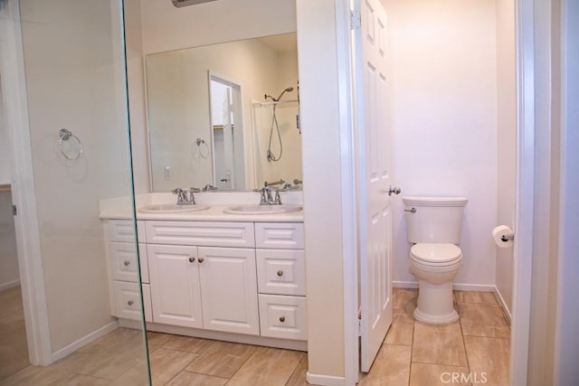 1334 Pinehurst Dr, Calimesa, CA 92320 - full bath featuring vanity, toilet, tile patterned flooring, and baseboards