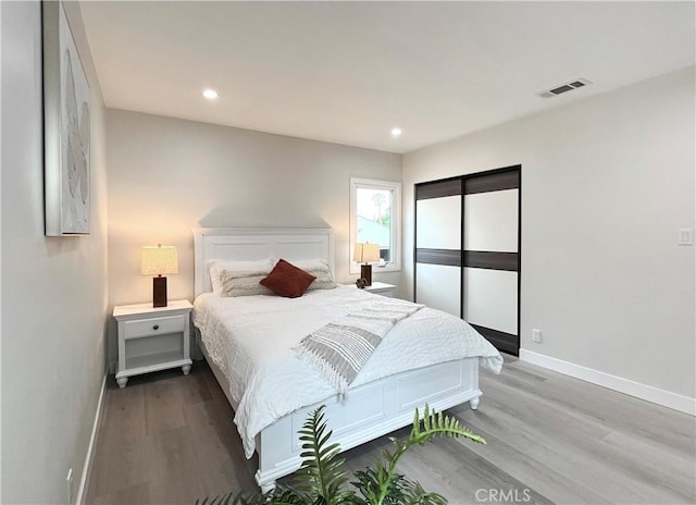 834 Morada Pl, Altadena, CA 91001 - bedroom with recessed lighting, wood finished floors, visible vents, and baseboards