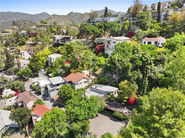 2402 Aspen Dr, Los Angeles, CA 90068 - birds eye view of property with a residential view and a mountain view