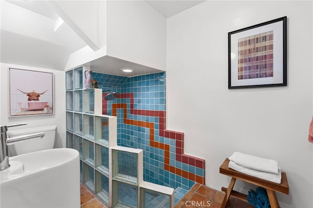 2402 Aspen Dr, Los Angeles, CA 90068 - full bath with walk in shower and toilet