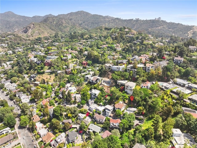 2402 Aspen Dr, Los Angeles, CA 90068 - birds eye view of property featuring a residential view and a mountain view