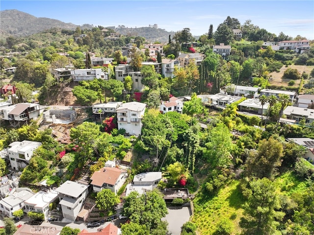 2402 Aspen Dr, Los Angeles, CA 90068 - drone / aerial view with a mountain view and a residential view